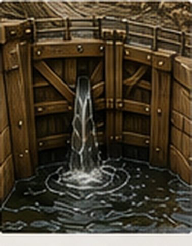 Carved lock gate detail